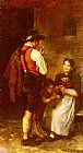 Franz Von Defregger Canvas Paintings - The Happy Family